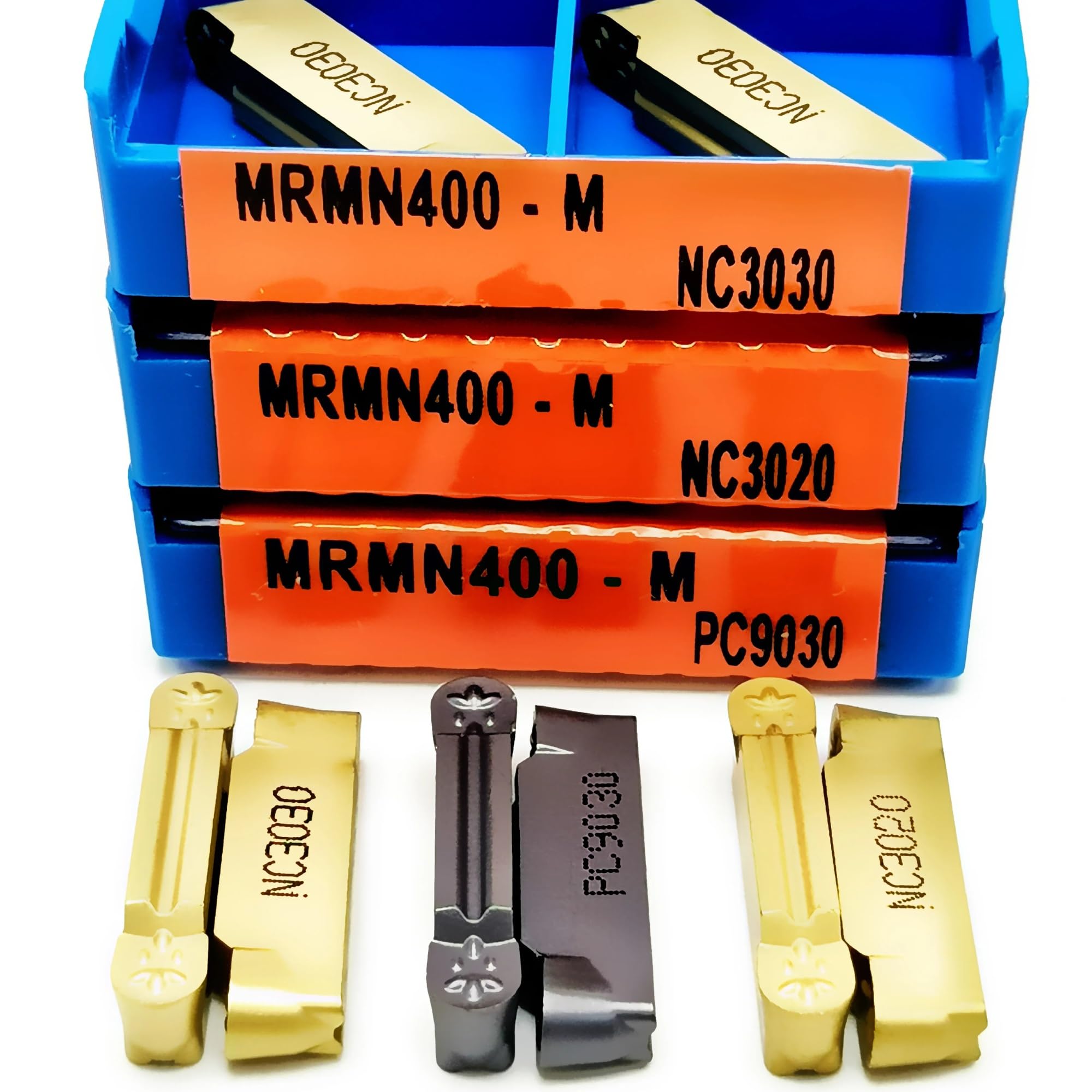 10 Uds Herramienta De Torneado Inserto Carburo CNC Pieza Tronzado Y Ranurado MRMN400M Herramienta de Torno(MRMN400M NC3020)