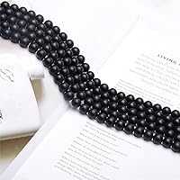 Vista 76 de 200 cuentas redondas y sueltas de cristal de cuarzo gris natural de 0.32 pulgadas (8 mm) para joyería y manualidades