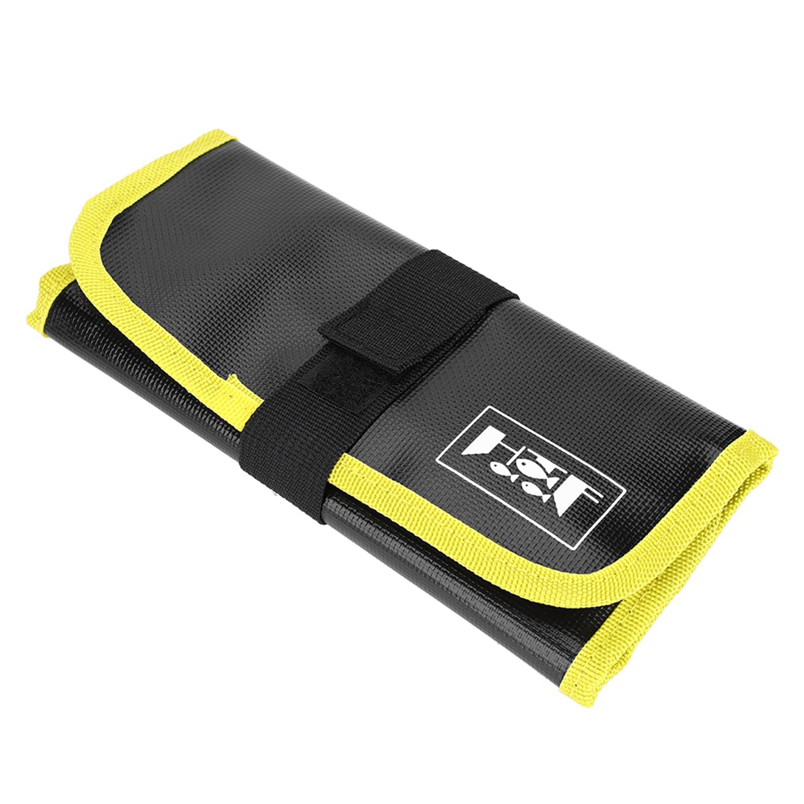 Jig Bag, Borsa per esche da pesca Accessorio per la conservazione esche morbide Borsa per attrezzi pesca impermeabile con 12 partizioni esche artificiali barche Acqua salata Appassionati(giallo)