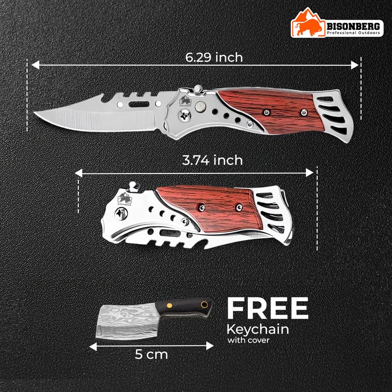 Image of BISONBERG Kitchen Utility Knife with Protective Cover, Black