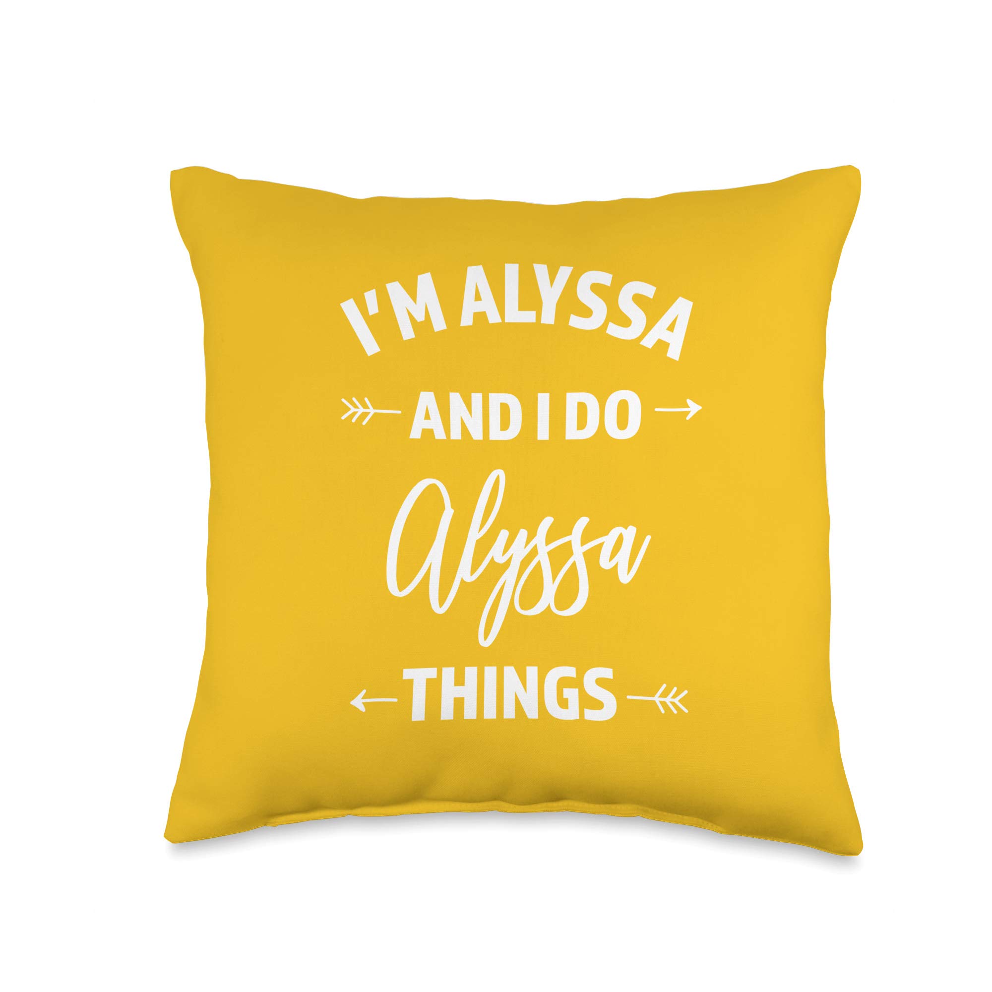 Personalized Alyssa Name GiftsCute Alyssa Things Personalized Name Gifts Throw Pillow, 16x16, Multicolor