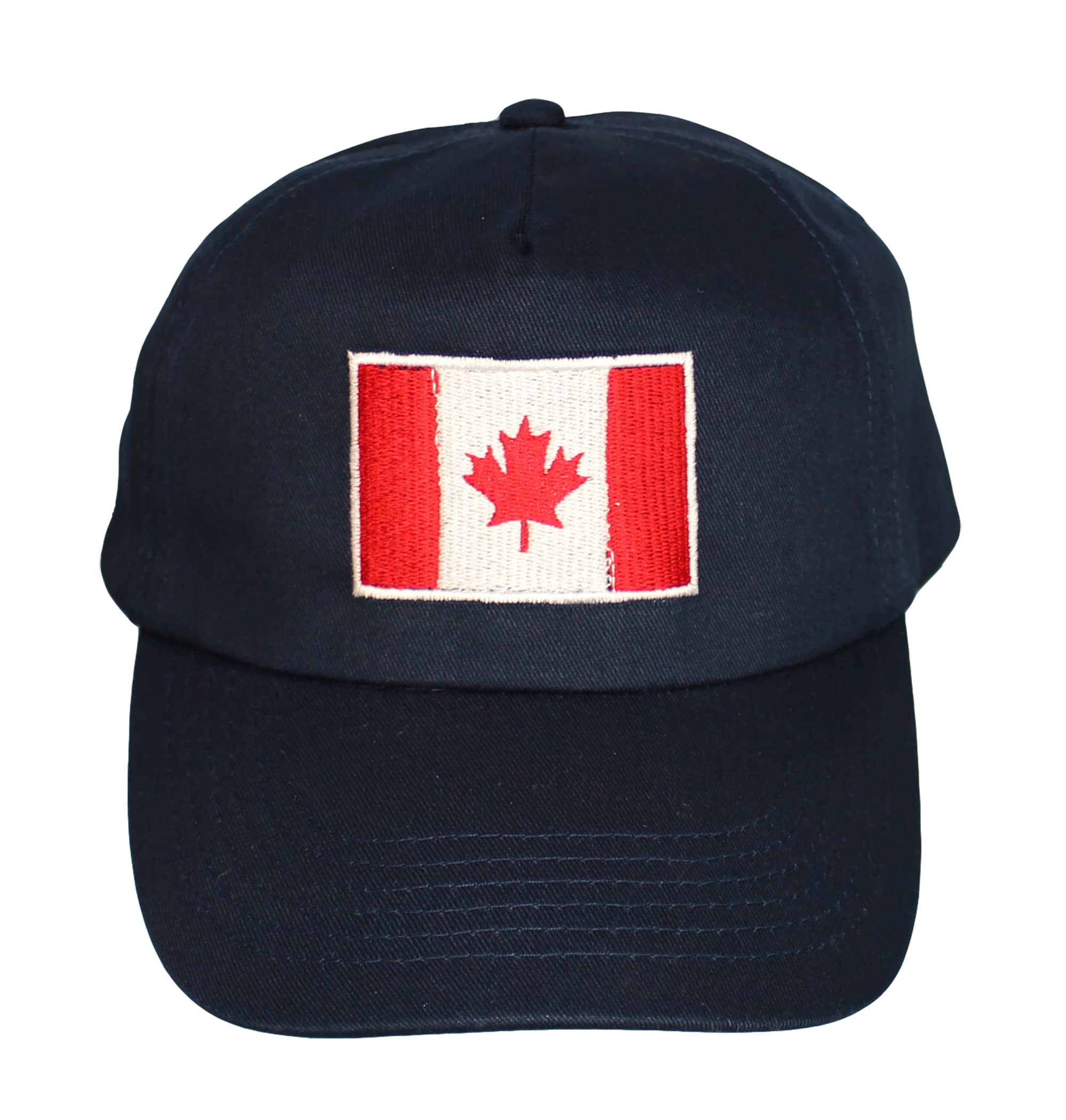 TeddyTs Canada Canadian Flag Navy Adjustable Baseball Cap, Blue, One Size