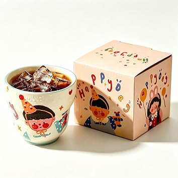 10oz Ceramic Coffee Cup & Tea Mugs, Household Breakfast Milk Cup for Kids, Parents, Couple, Family, Friends Blue