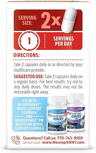 Miniatura 6 de NeuropAWAY Apoyo cardiovascular 30ct 1200mg Berberina PQQ levadura roja arroz pterostilbeno