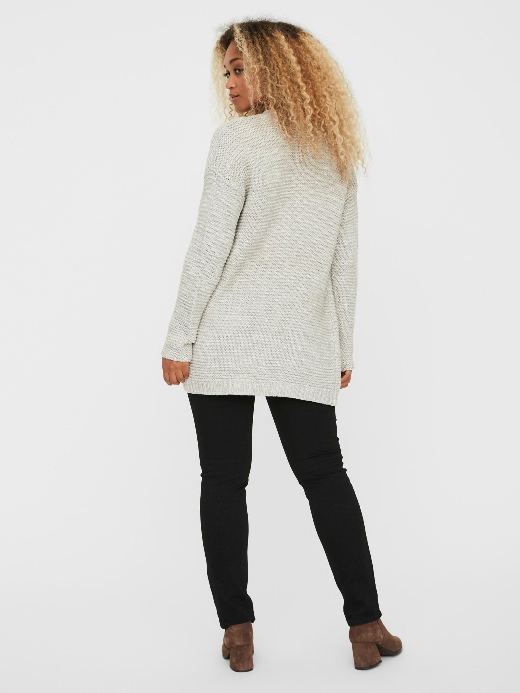 VERO MODA VMNO damska kurtka z dzianiny, szary (Light Grey Melange), M