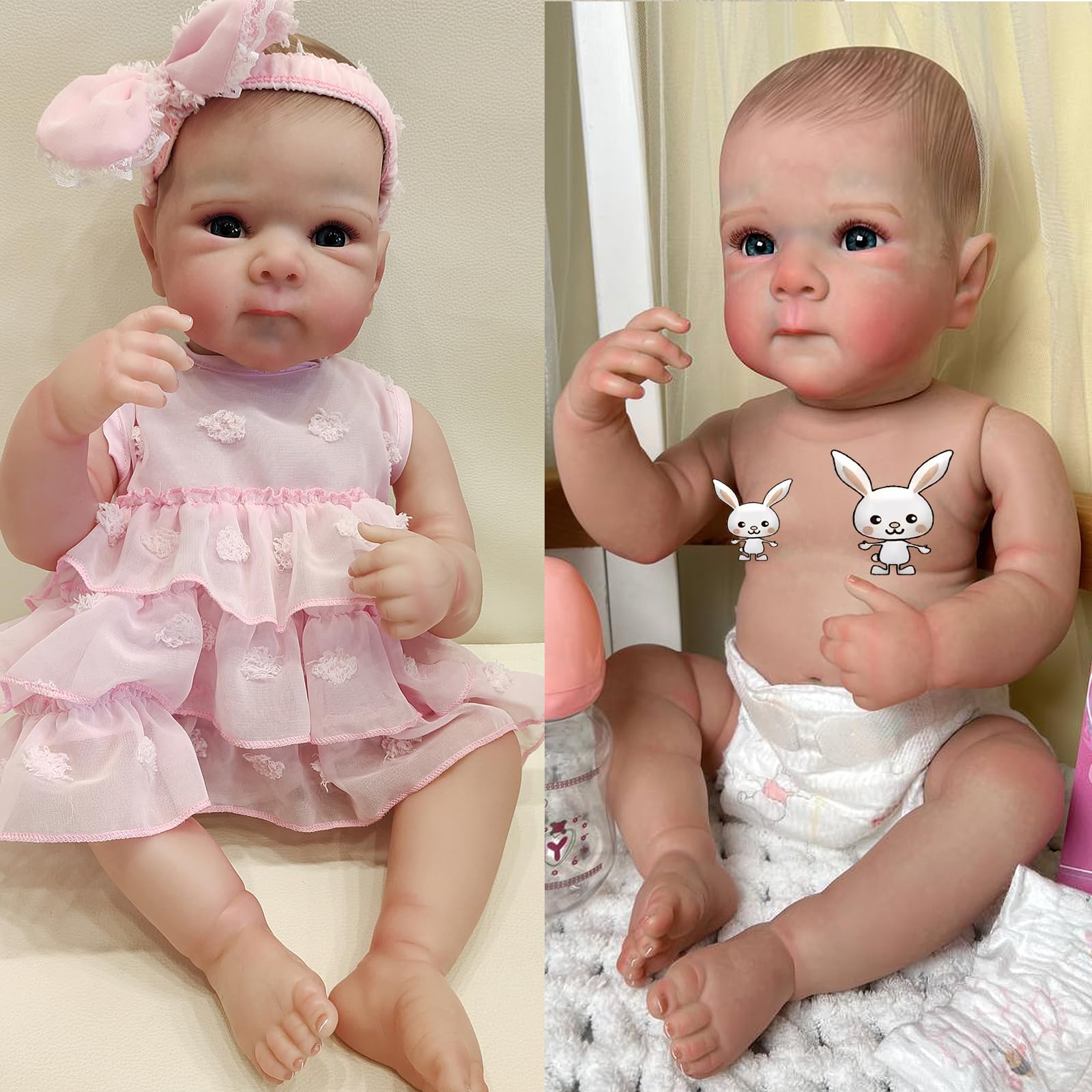 TERABITHIA 18-Inch Realistic Reborn Baby Doll – Lifelike Vinyl Body, Painted Hair, Anatomically Correct Newborn Collectible With Clothes & Accessories