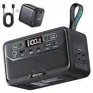 2026 Portable Power Station 28000mAh LiFePO4 Battery with 65W Charger, Solar Power Bank with AC Outlet 100W/110V, USB-C PD Two-Way Fast Charging Small Generator for Laptop, Camping, Home, Office