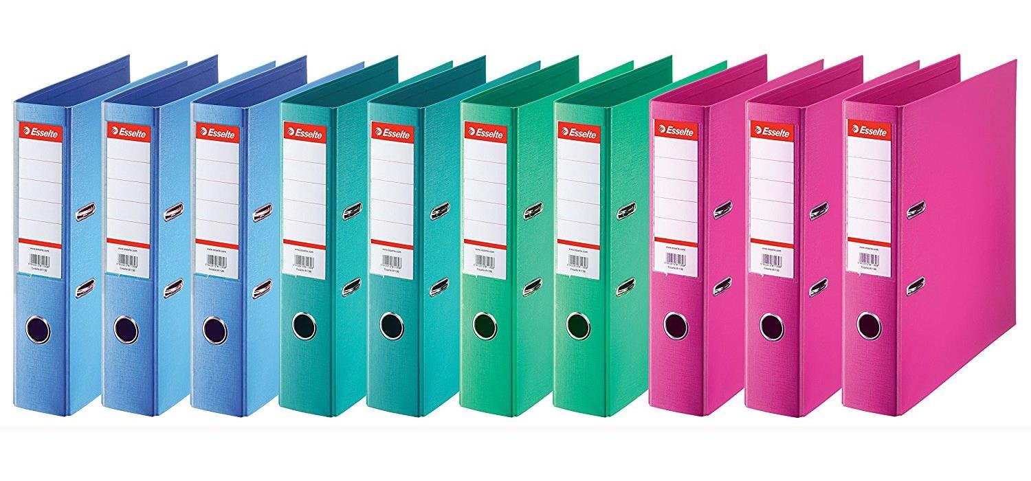 Esselte raccoglitore a leva rivestito plastica A4 Dos di 75 mm colori modalità casuale