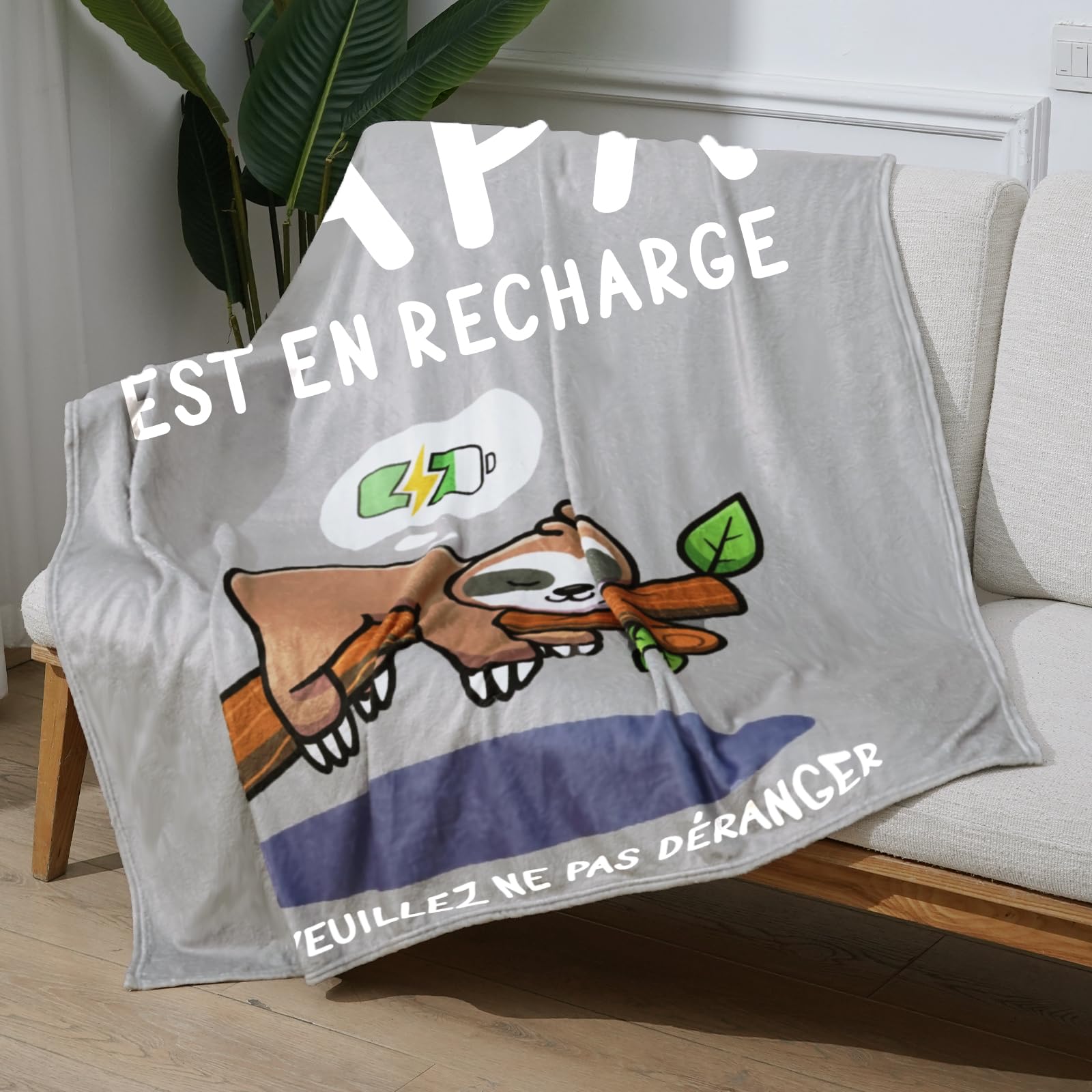 Cadeau Anniversaire Drôle pour Papa et Homme, Couverture en Flanelle Ultra Douce - Idée Cadeau pour Papa, Homme, Mari (Fils ou Fille) pour Noël, Fête des Pères - 130x150 cm