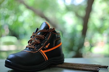AYACO❤︎ Buy AYOKA Safety Shoes for Men's (AERA-Orange, numeric_5) at Amazon.in