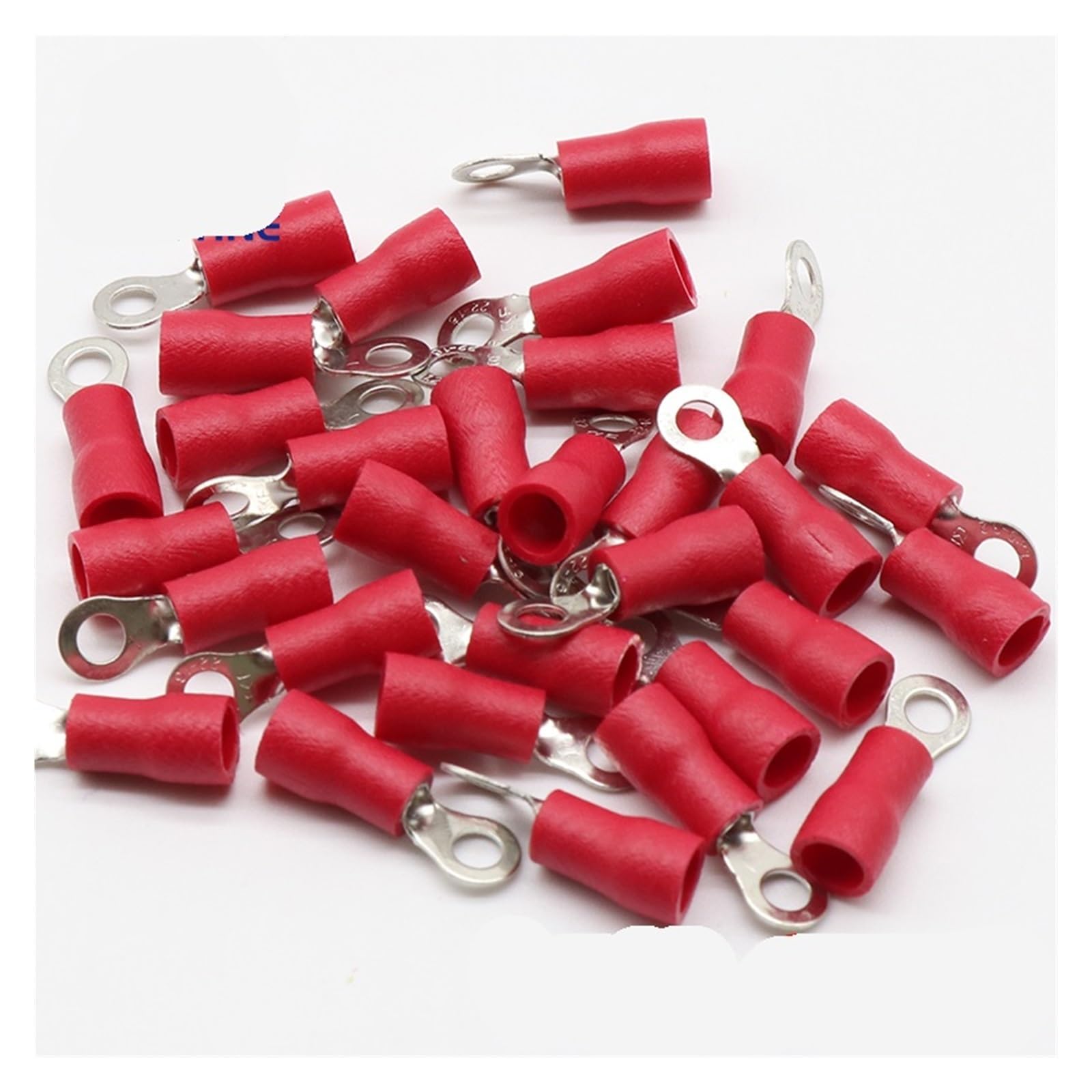 REIUAFWYGV RV1.25-3 Red Ring Insulated Wire Connector Electrical Crimp Terminal RV1.25-3 Cable Wire Connector 100PCS RV1-3 RV