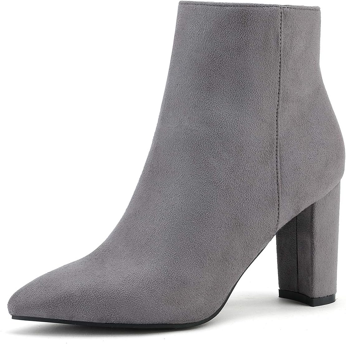 DREAM PAIRSWomen's Chunky Heel Ankle Booties Pointed Toe Short Boots