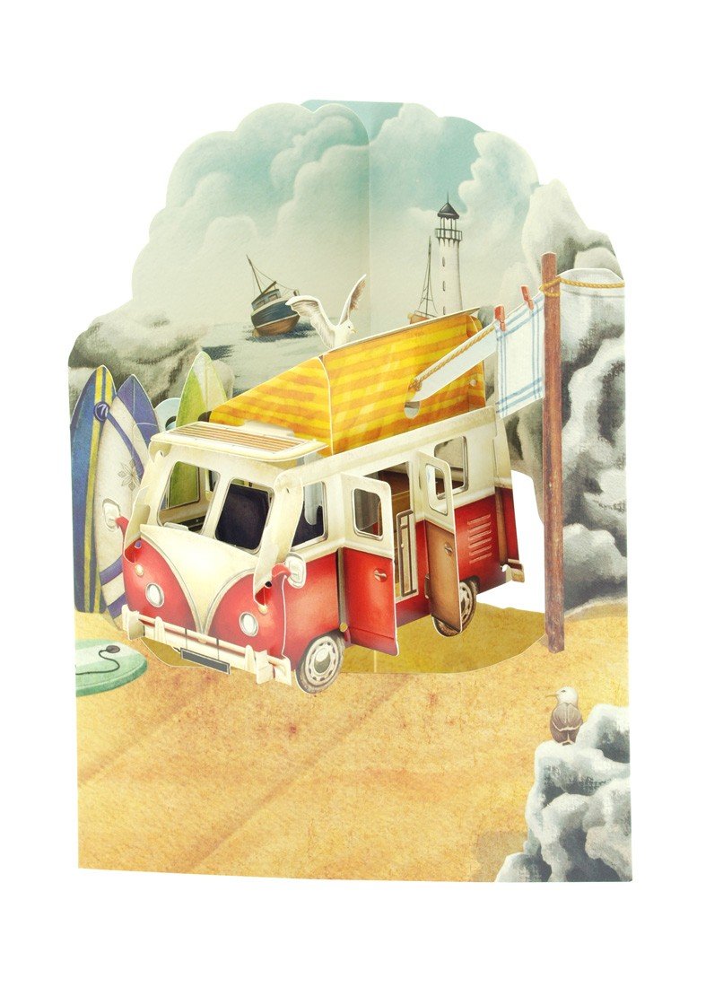Santoro 3D Swing Greeting Card, Campervan