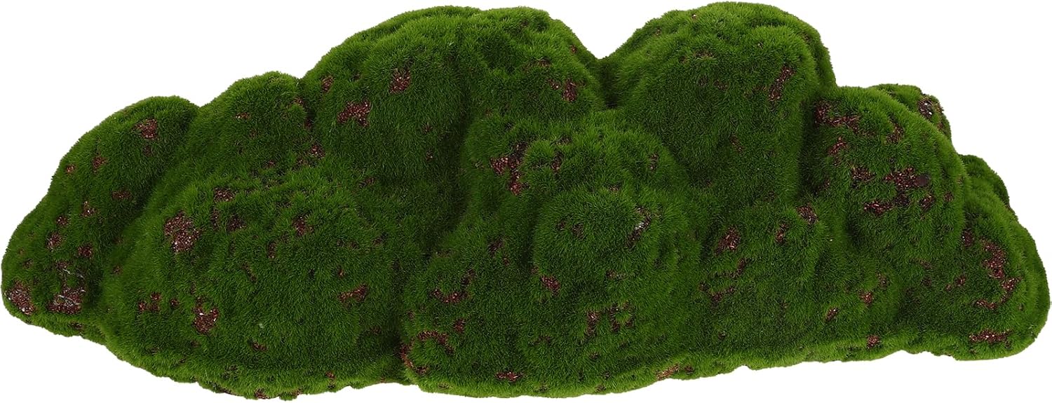 LOGOFUN Artificial Moss Rocks Hill Faux Green Covered Stone Aquarium Decor Terrarium Landscape Ornament Fake Mountain Fairy Garden Window Display