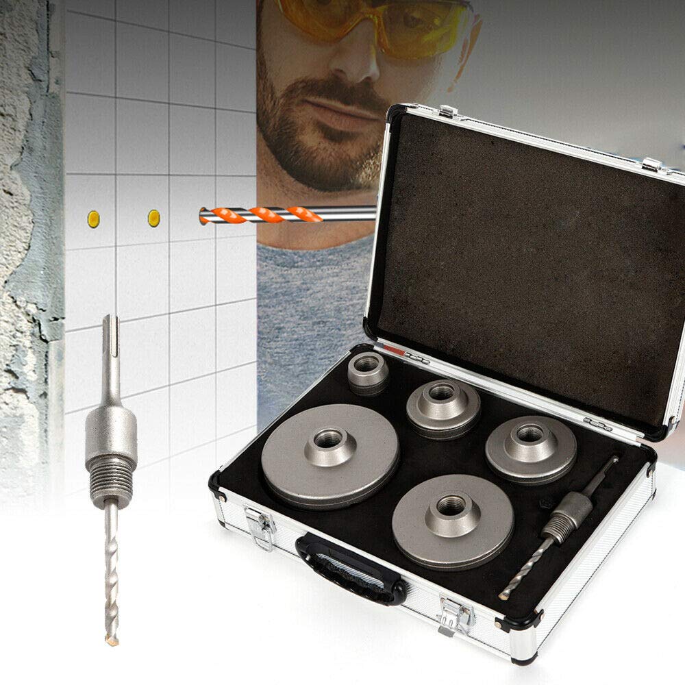 Sierra de corona SDS Plus, juego de brocas de 40/68/80/100/120 mm, para martillo perforador, hormigón, ladrillo y piedra