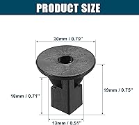 Vista 3 de ACROPIX Clips de repuesto para guardabarros para Toyota Corolla, paquete de 100 unidades, color negro