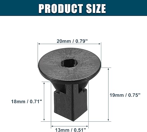Miniatura 3 de ACROPIX Clips de repuesto para guardabarros para Toyota Corolla, paquete de 50 unidades, color negro