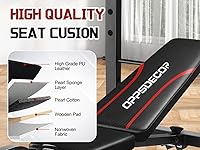 Vista 9 de OPPSDECOR Multi-Function Weight Bench Set with Squat Rack Leg Extension & Leg Curl Adjustable Workout Bench for Full Body Fitness Foldable