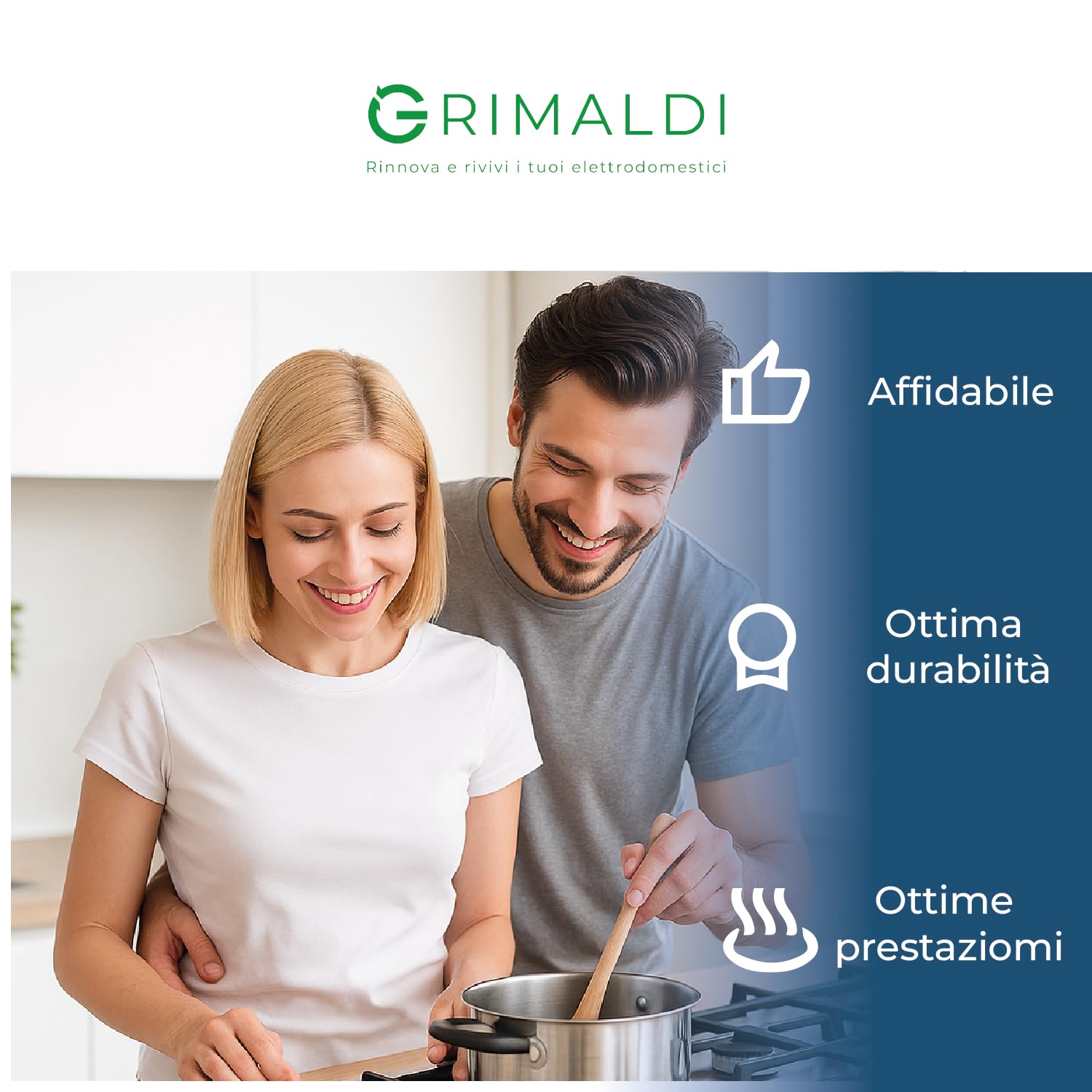 G GRIMALDI Kit Cucina compatibile con Smeg Piano Cottura 5 Fuochi Bruciatori + Piattelli Spartifiamma