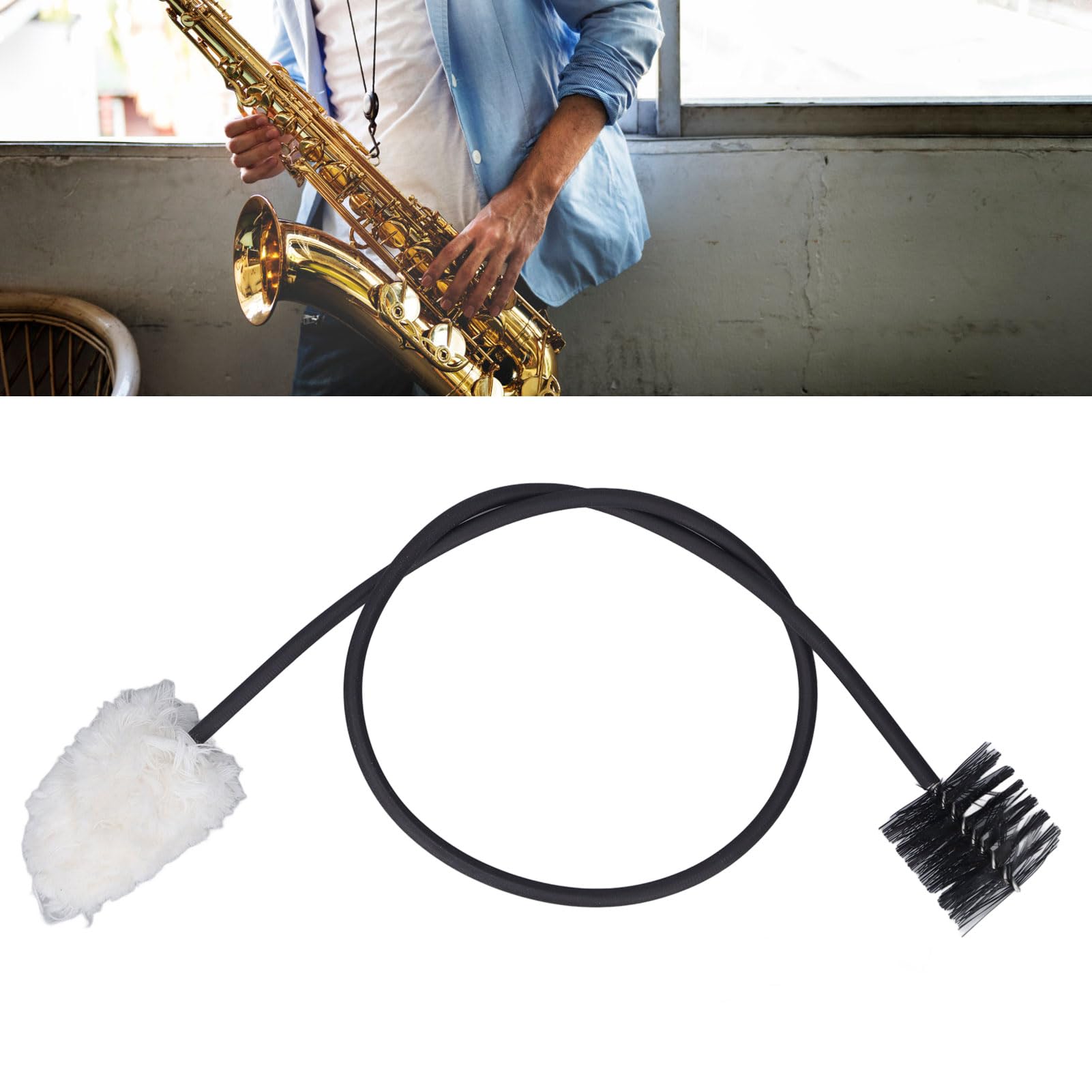 Écouvillon De Nettoyage Pour Saxophone - Brosse Flexible à Poils Doux - Pour Corps Et Cou Courbé - Protection Des Pads - 2