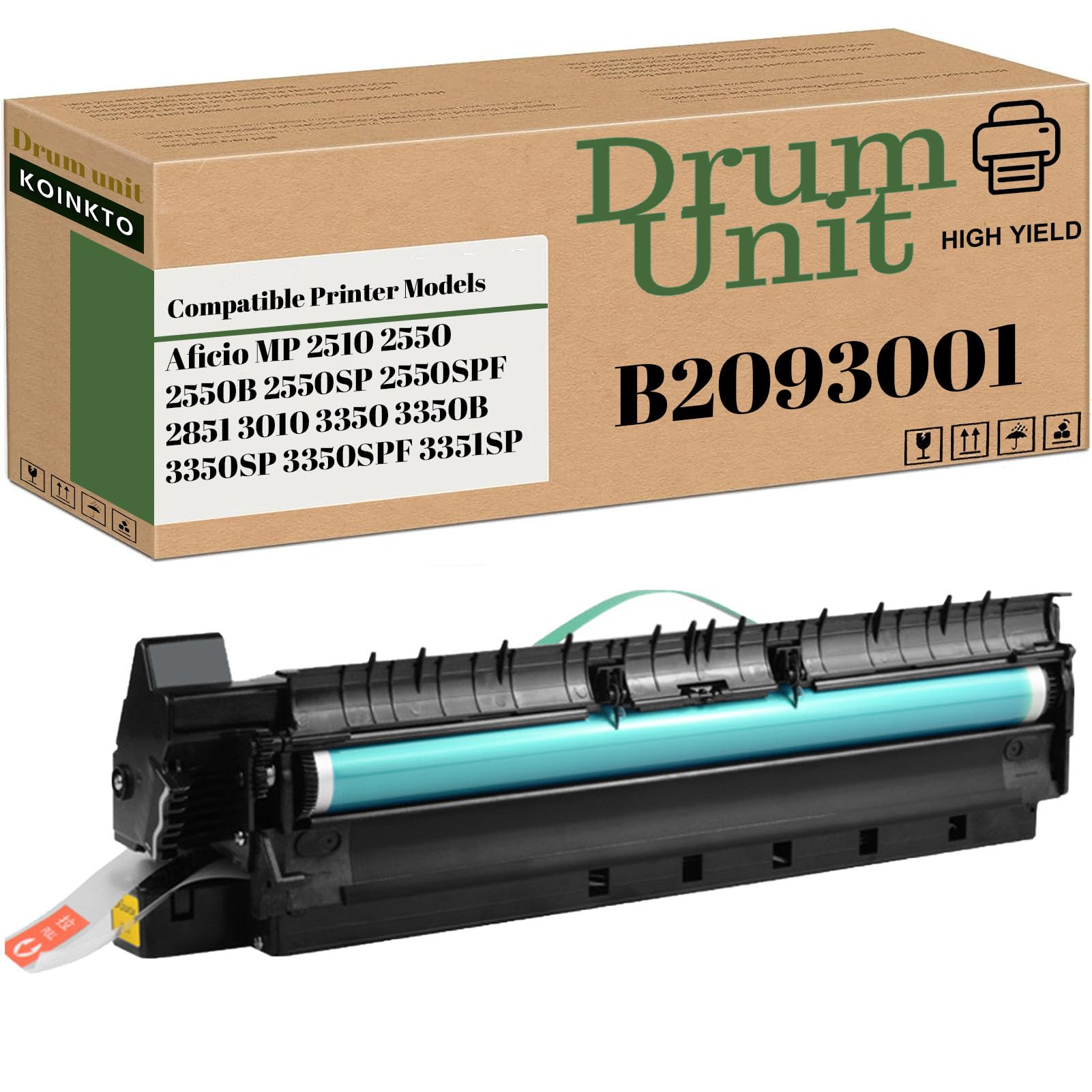 KOINKTO Compatible Drum Unit Replacement for Ricoh B2093001 B2050153 Drum Unit for Aficio MP 2510 2550 2550B 2550SP 2550SPF 2851 3010 3350 3350B