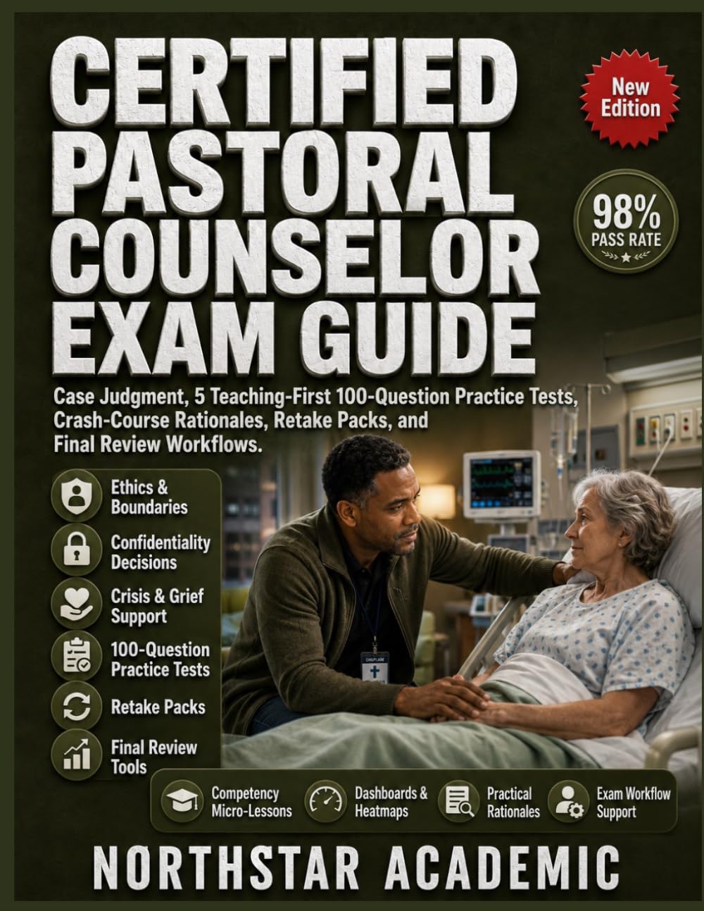 CERTIFIED PASTORAL COUNSELOR EXAM GUIDE: Case Judgment, 5 Teaching-First 100-Question Practice Tests, Crash-Course Rationales, Retake Packs, and Final Review Workflows