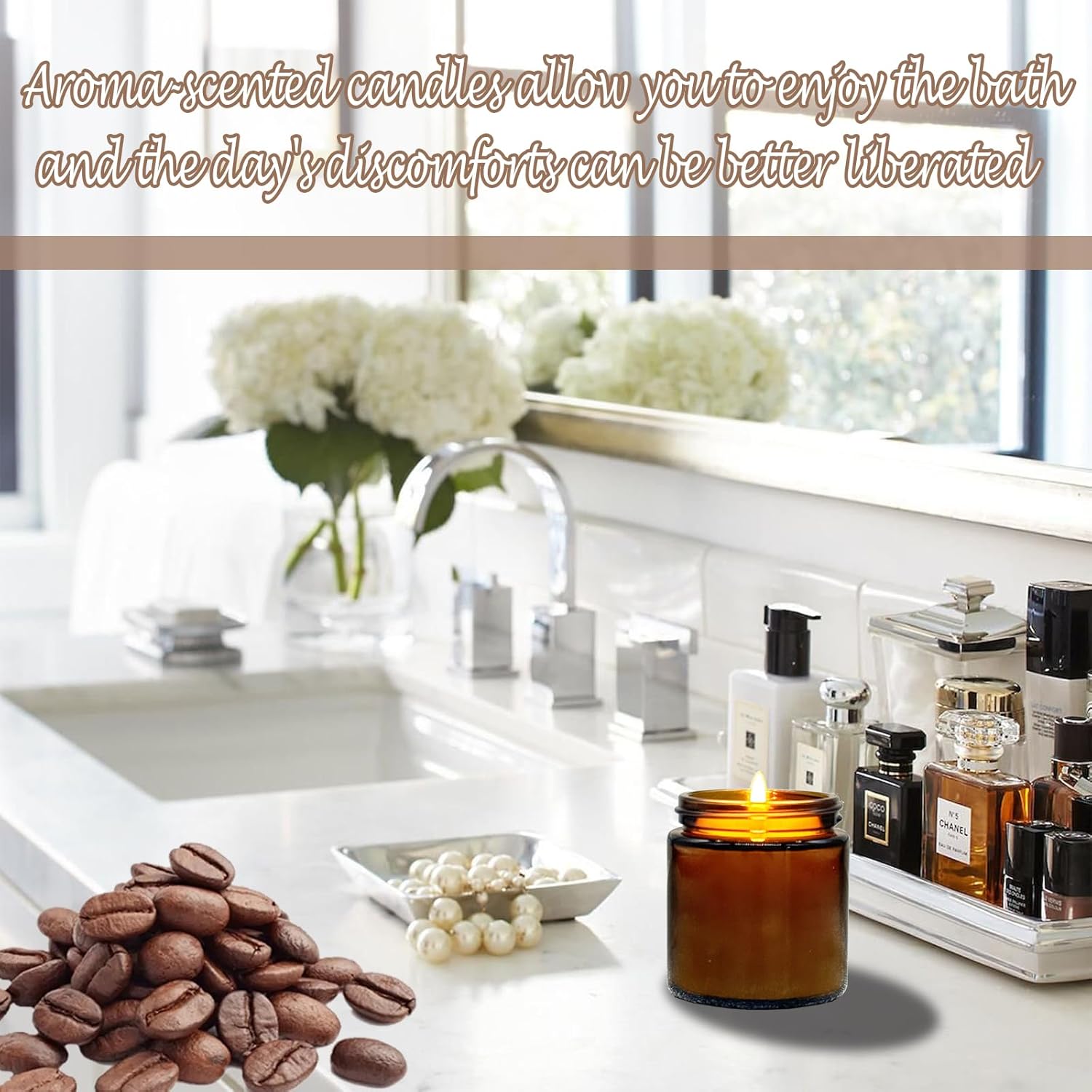 24 Pcs 4 Oz Mini Soy Candles,Coffee Scented Candles Set,Bulk Aromatherapy Candle,Great Stress Relieving Scented Candle for Girls as a Gift for Birthdays, Weddings and More!