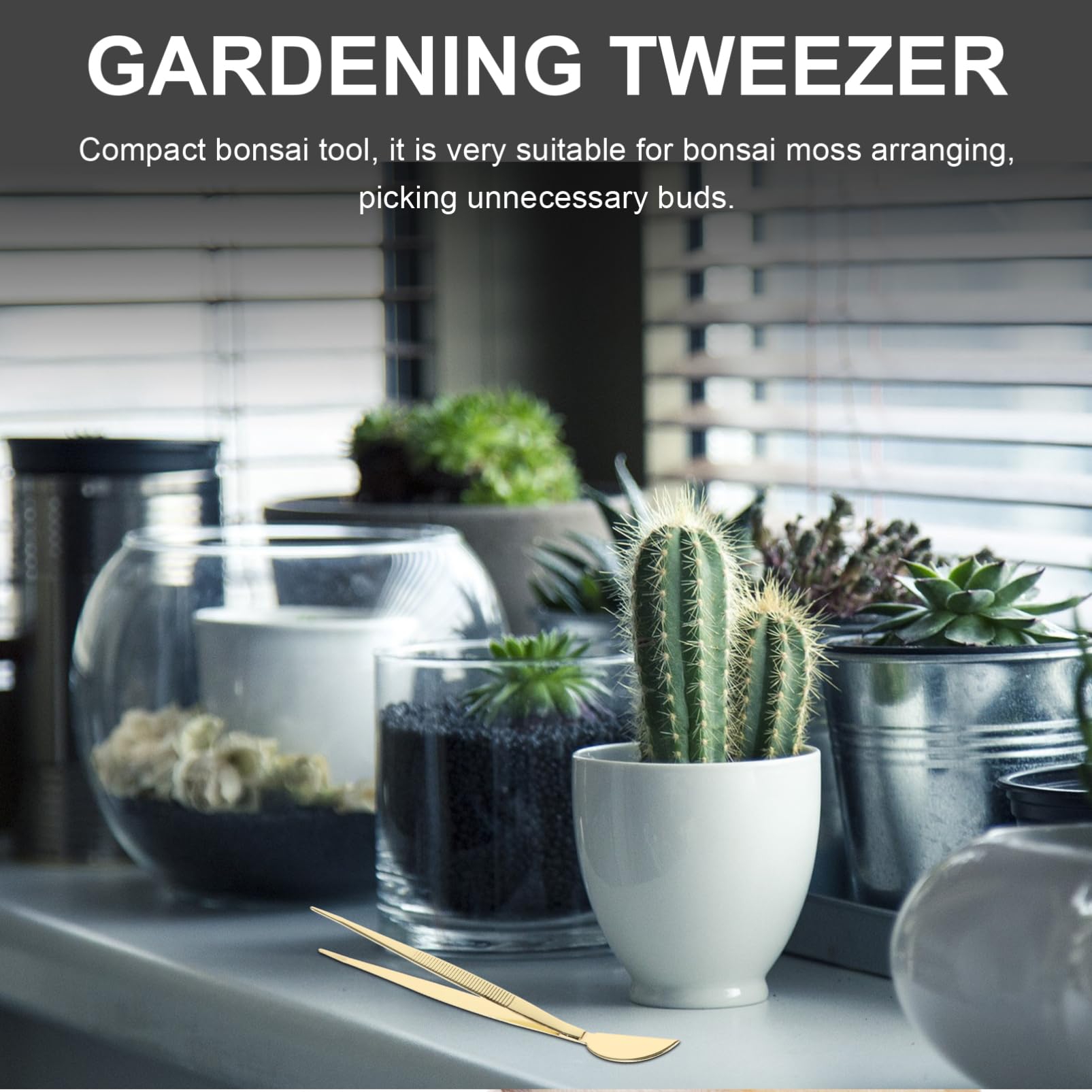 balacoo Bonsai Gardening Tools Precision Tweezers Scraper Multi-Function Bonsai Root Rake for Easy Maintenance