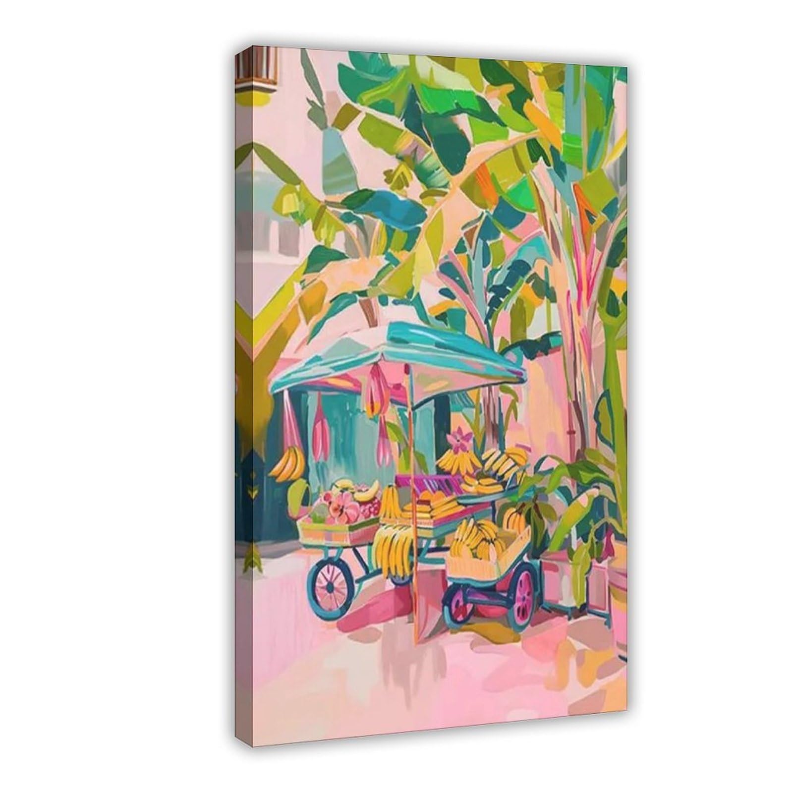Bncedjk Colorful Tropical Fruit Market Canvas Poster Bedroom Decor Landscape Decor Gift 16X24inch(40X60cm)