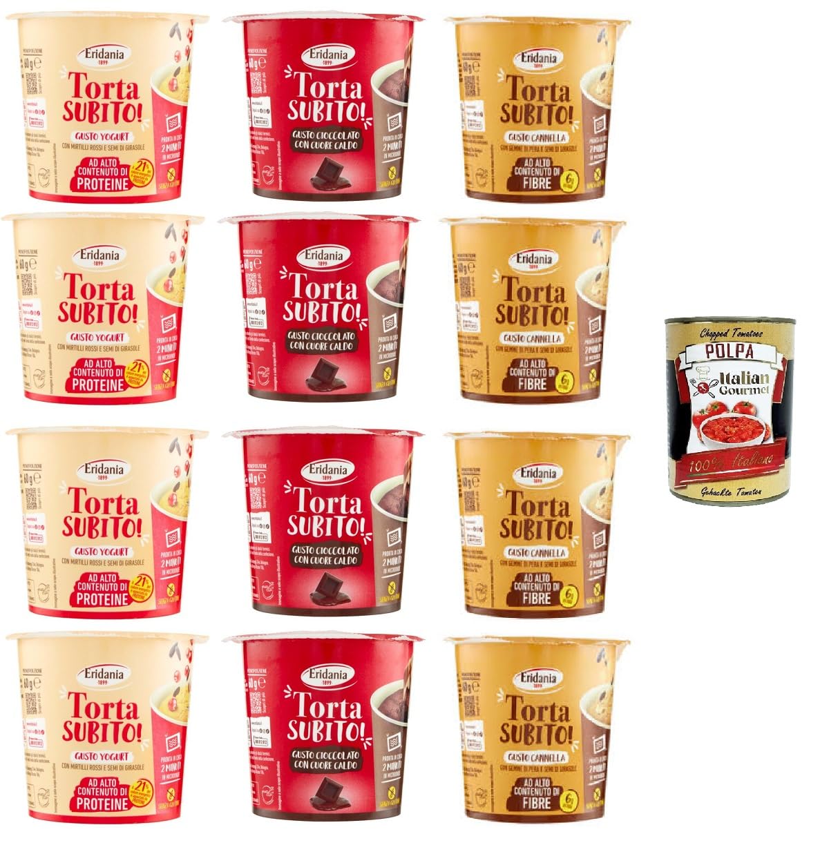 Italian Gourmet Torta Subito Testpaket preparato dolci mix gusti 12 x 60g
