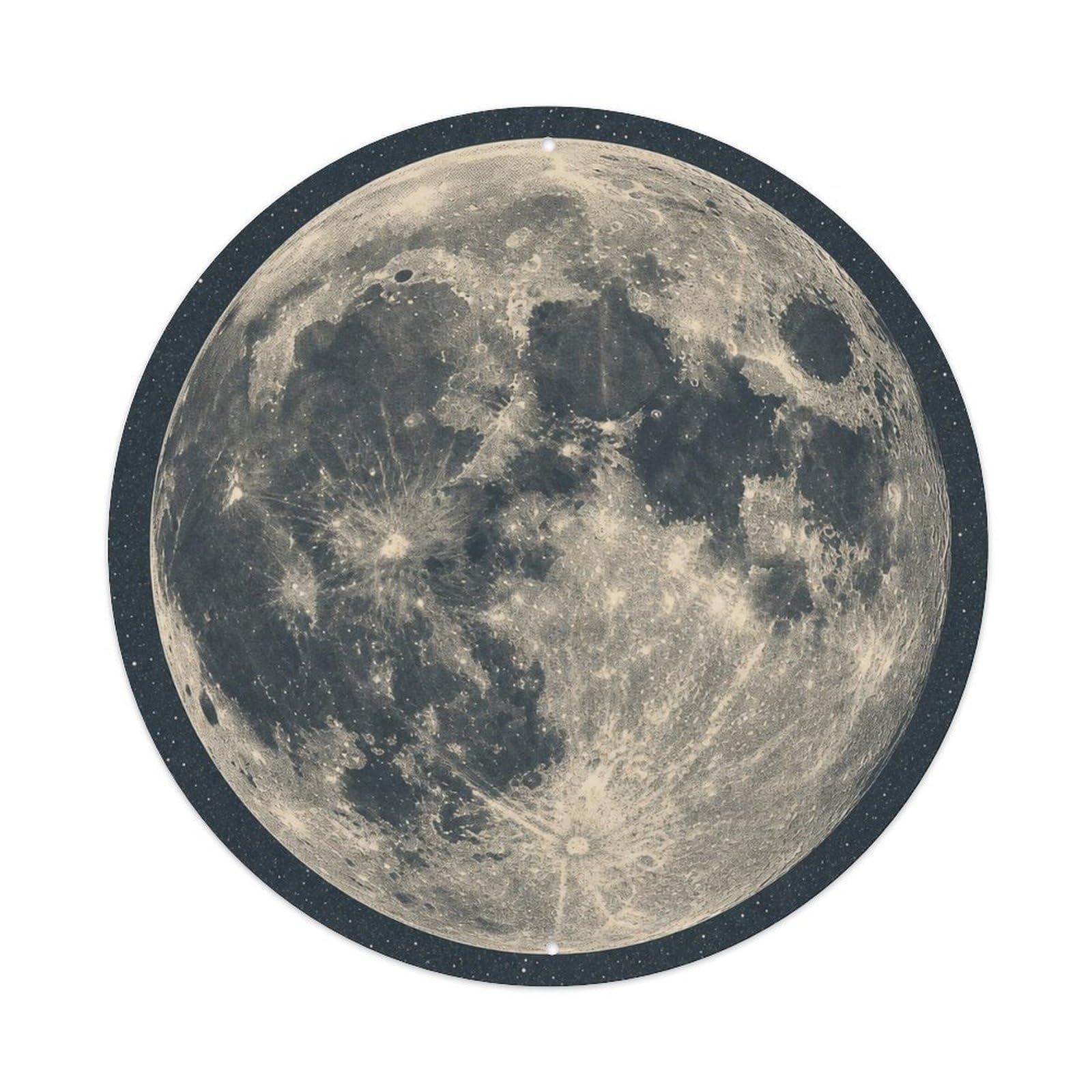 Odgynaw 8X8inch(20X20cm) Telescope Moon Lunar Surface Celestial Study Astronomy Metal Tin Sign