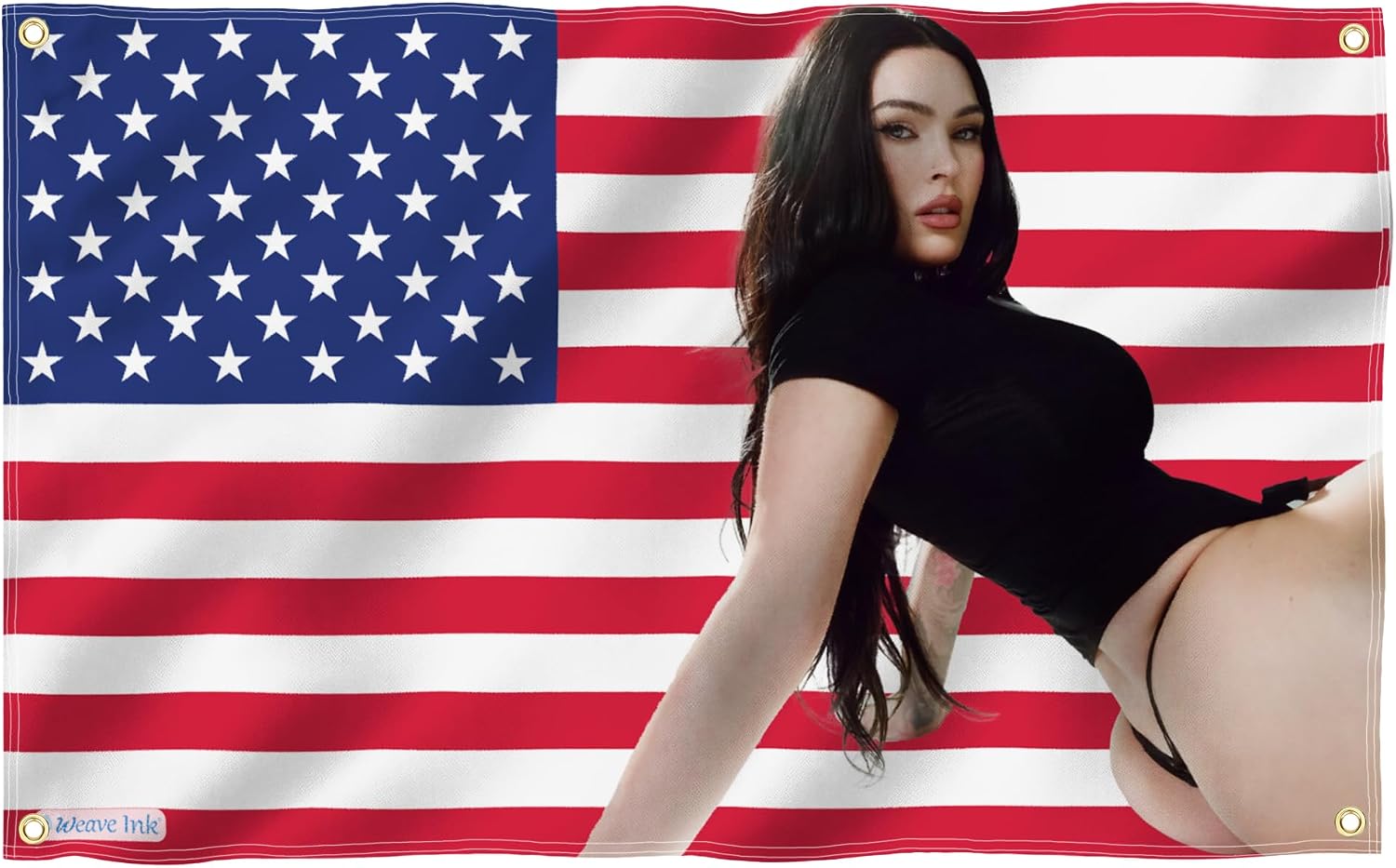 Popular American Actress USA Flag Room Decor Banner Hanging Tapestry Wall Art for Home Studio, Bar, Garage, and Man Cave Fan Gift 3x5 ft