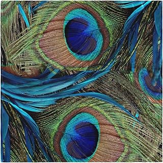 Naanle Peacock Cloth Napkins Dinner Table Napkins Set of 6, Peacock Feather Solid Washable Reusable Polyester Napkins with Hemmed Edges for Home Holiday Party Wedding Oversized 20 x 20 in