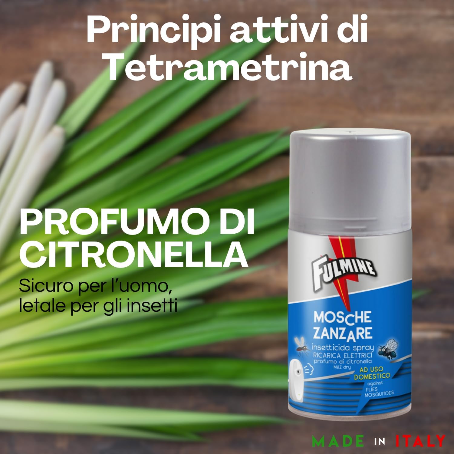 Virsus 12 Bombolette Fulmine Insetticida Mosche & Zanzare 250ML per erogatore Automatico - F