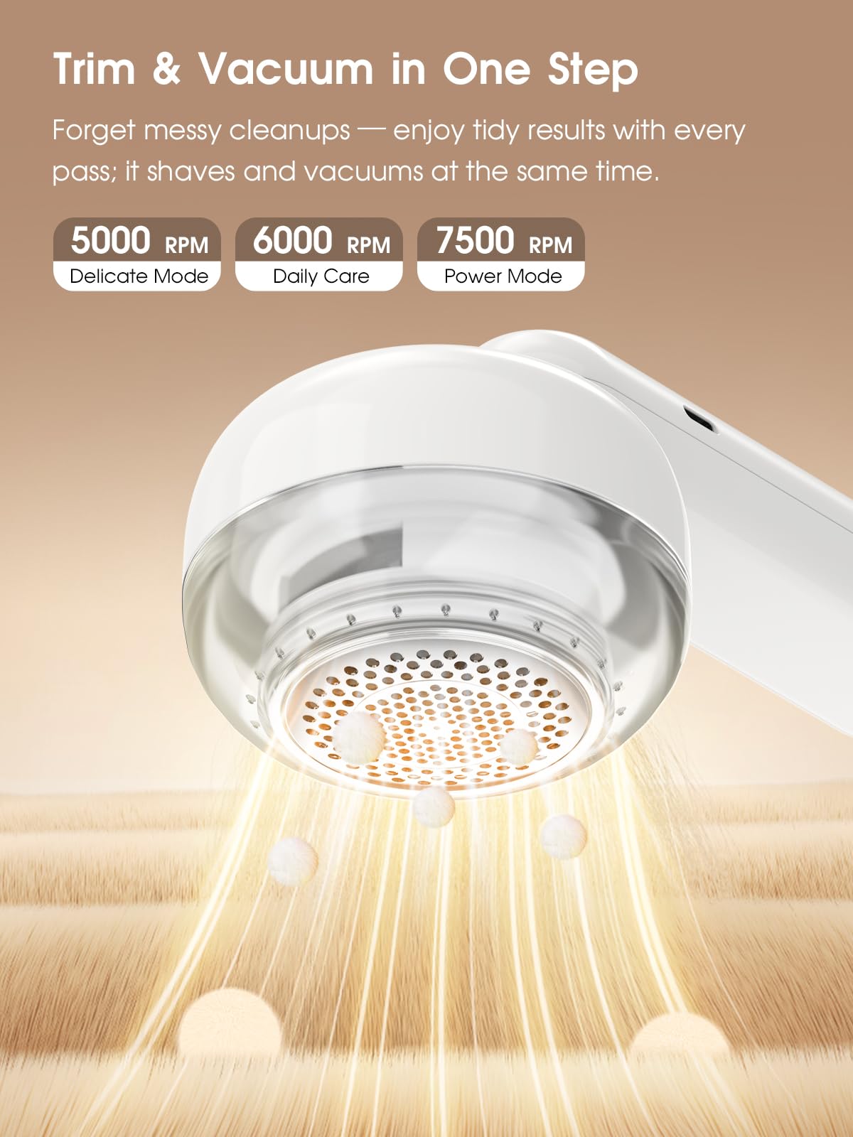 COPPA Levapelucchi Elettrico, LR-01 Elettrici Leva Pelucchi Ricaricabile 6 Lame 3 Velocità Regolabili Portatile Rasoio Pelucchi con Protezione Spegnimento & Luce per Rimuovere Lanugine Vari Tessuti