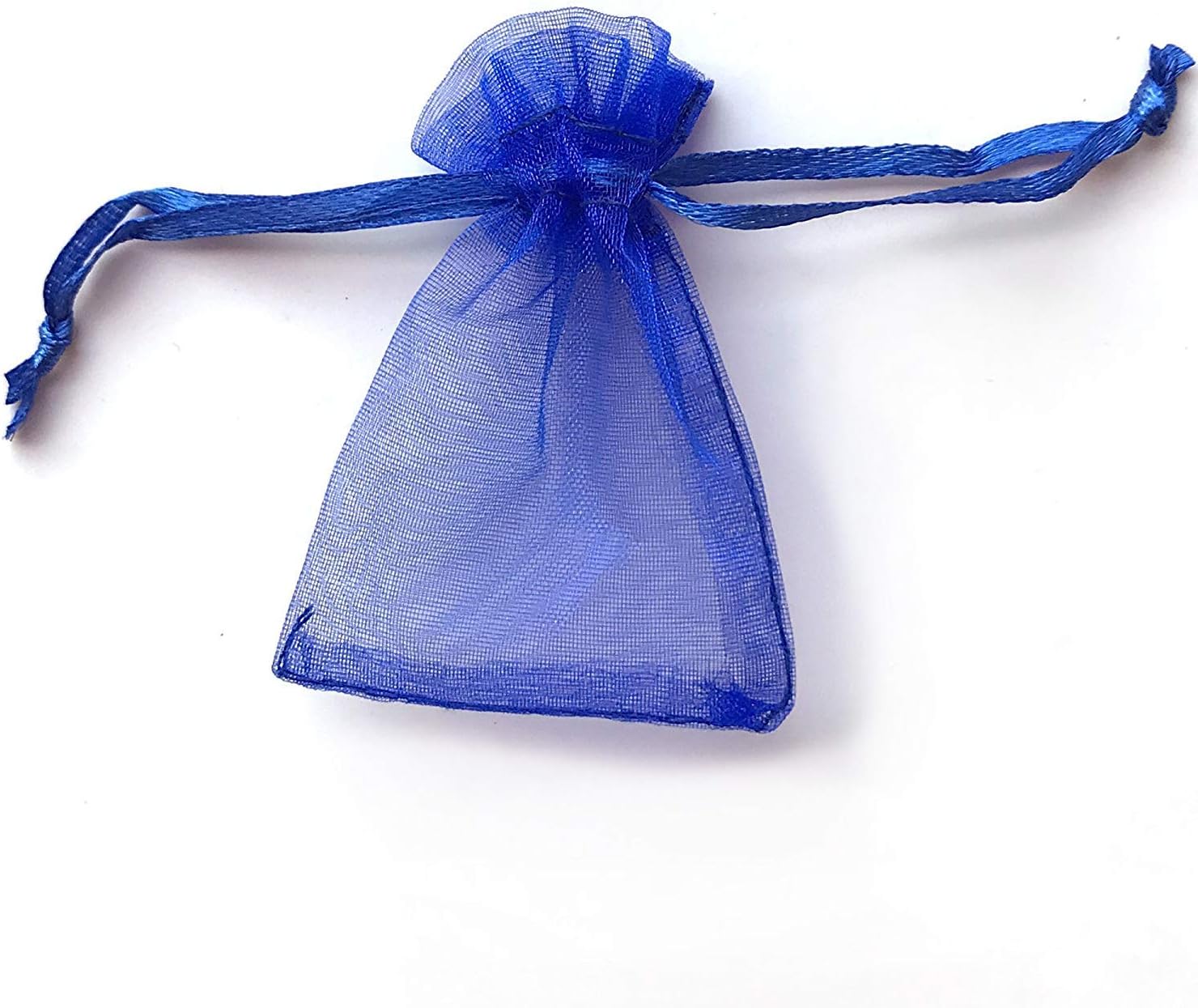 ATCG 100pcs 4x6 Inches Drawstring Organza Pouches Wedding Party Jewelry Favor Gift Candy Bags (DEEP BLUE)