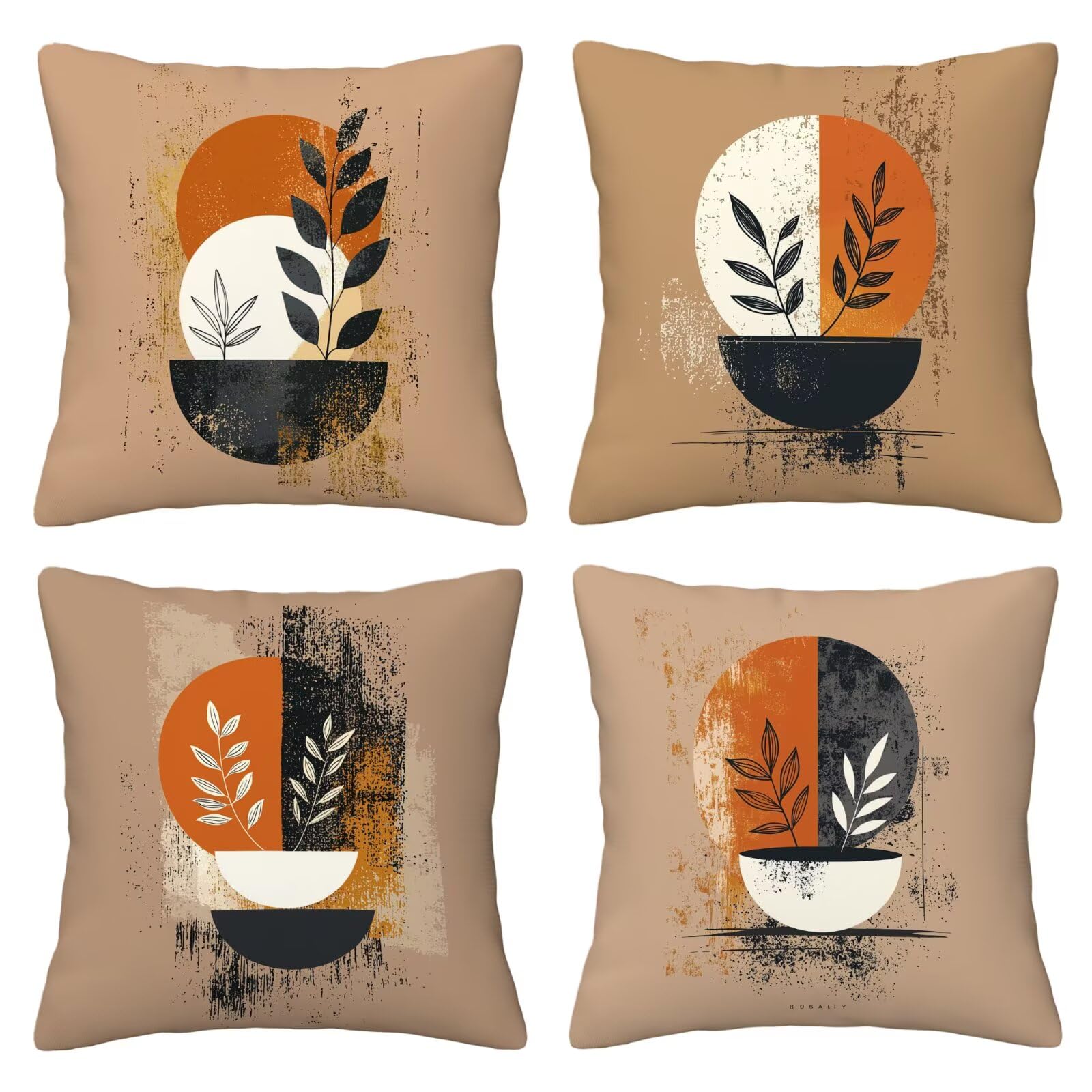 Kissenbezug 60x60 Braun 4er Set Samt Kissenbezüge Modern Zierkissenbezug Kissenhülle Dekorative Weiche Quadratische Dekokissenbezug Sofakissenbezug Couchkissen für Deko Schlafzimmer Wohnzimmer T-24