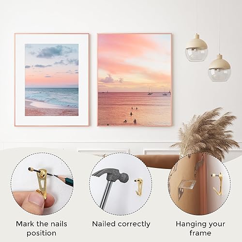 Miniatura 143 de Fun Memories Portarretratos de metal de 16 x 20 pulgadas con paspartú de 11 x 14 pulgadas, acabado de aluminio cepillado, parte delantera de vidrio