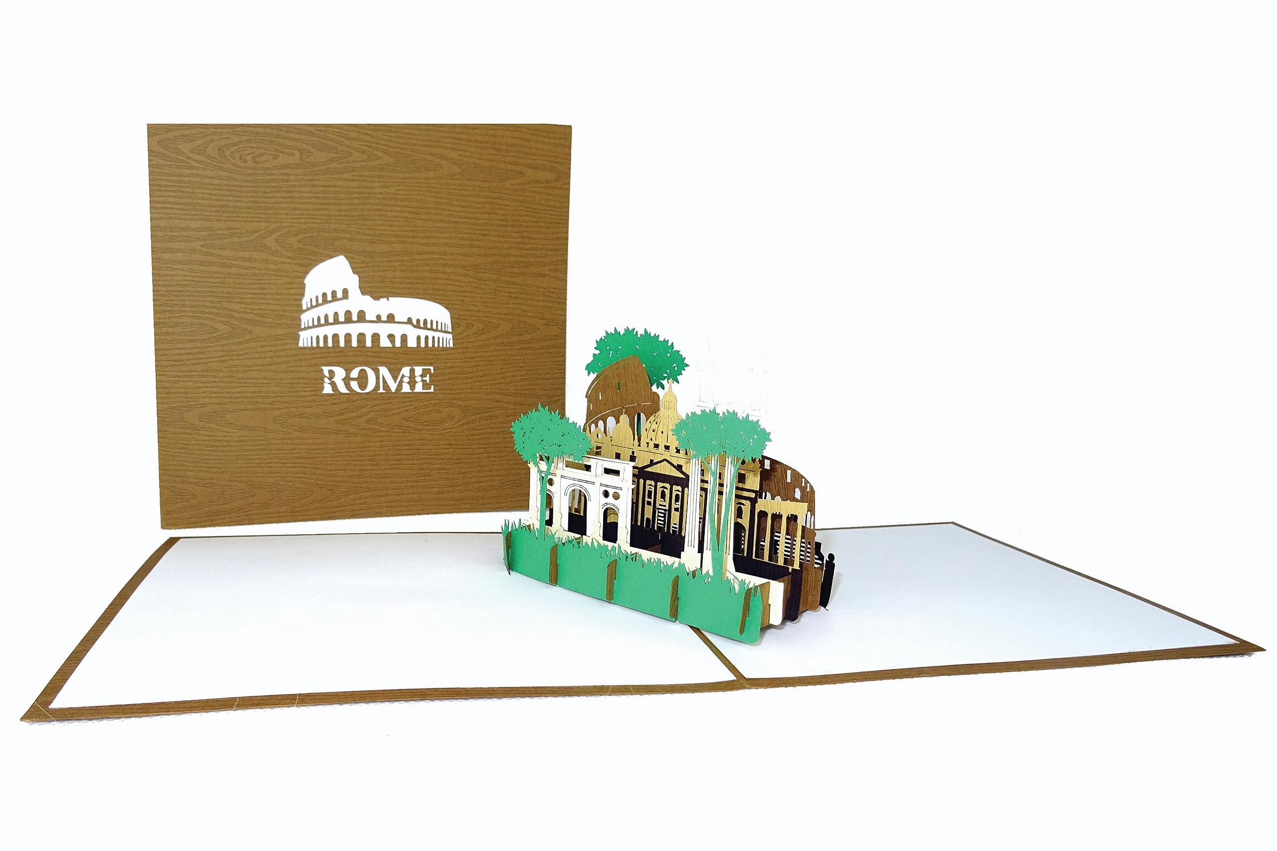 Biglietto Pop-up 3D Friburgo Con Busta | Panorama Città In Carta | Souvenir Originale E Regalo Per Fan