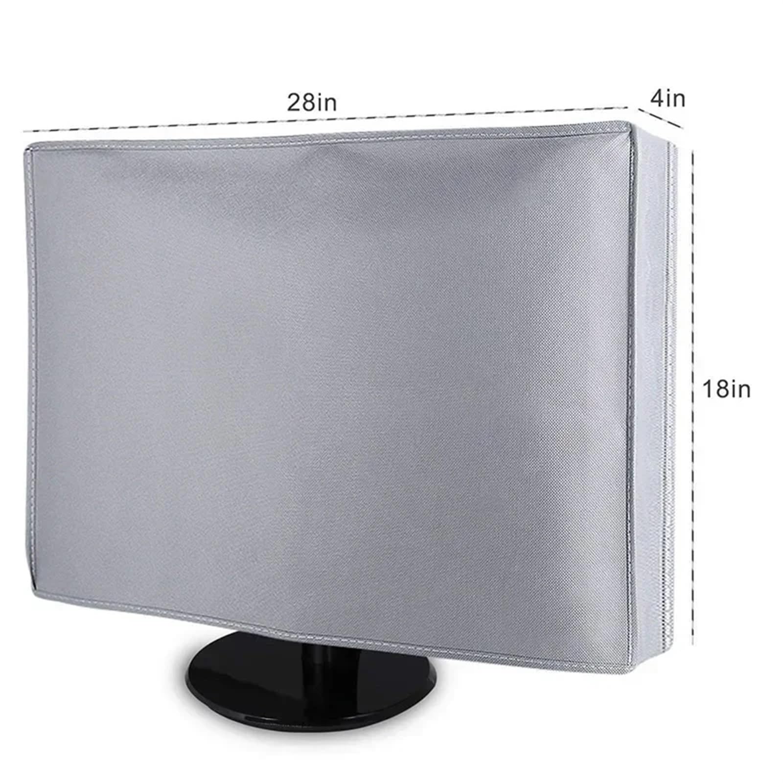 21 "24" 28 "34" Home 1PC Desktop-Computer-Monitor Staubschutz Vliesstoff Craft Displayschutzhülle Grau Geeignet Für TV-Displays Im Innen- Und Außenbereic(28inch)