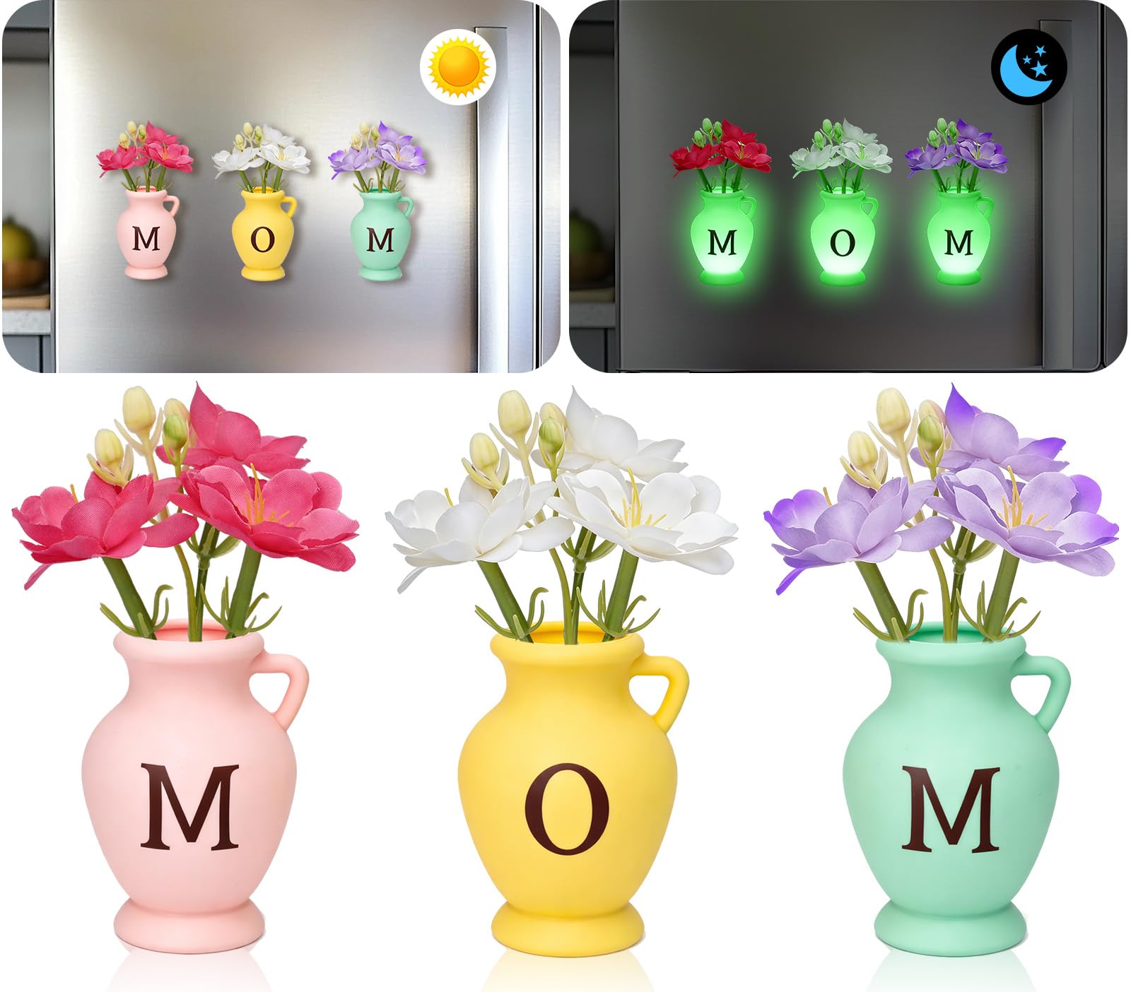 Pot de fleurs magnétique pour décorer la cuisine et le bureau