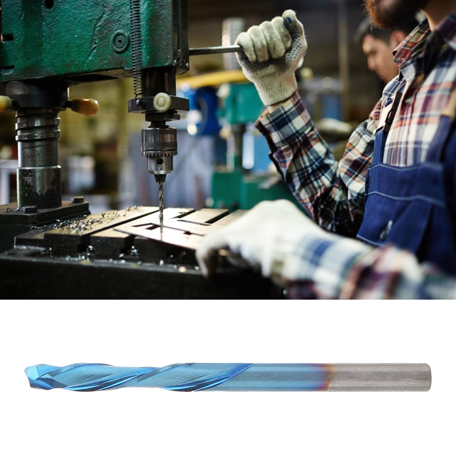 Fresatrice di taglierina in acciaio tungsteno 2 flauto incisione CNC Bit blu rivestimento blu per la lavorazione dei pezzi