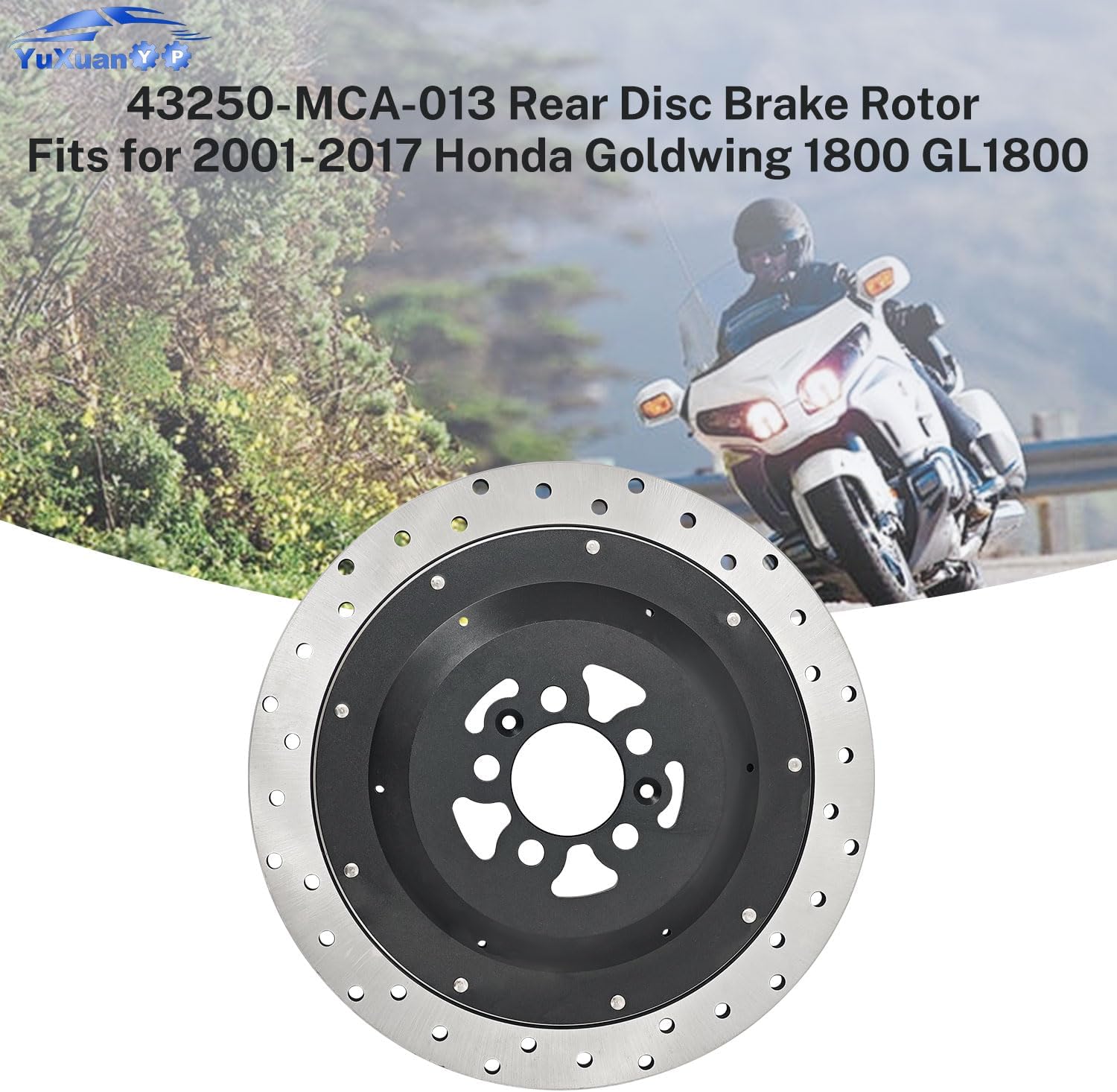 43250-MCA-013 Rear Disc Brake Rotor Fits for Honda Goldwing GL1800 1800 2001-2017# Not F6B Models