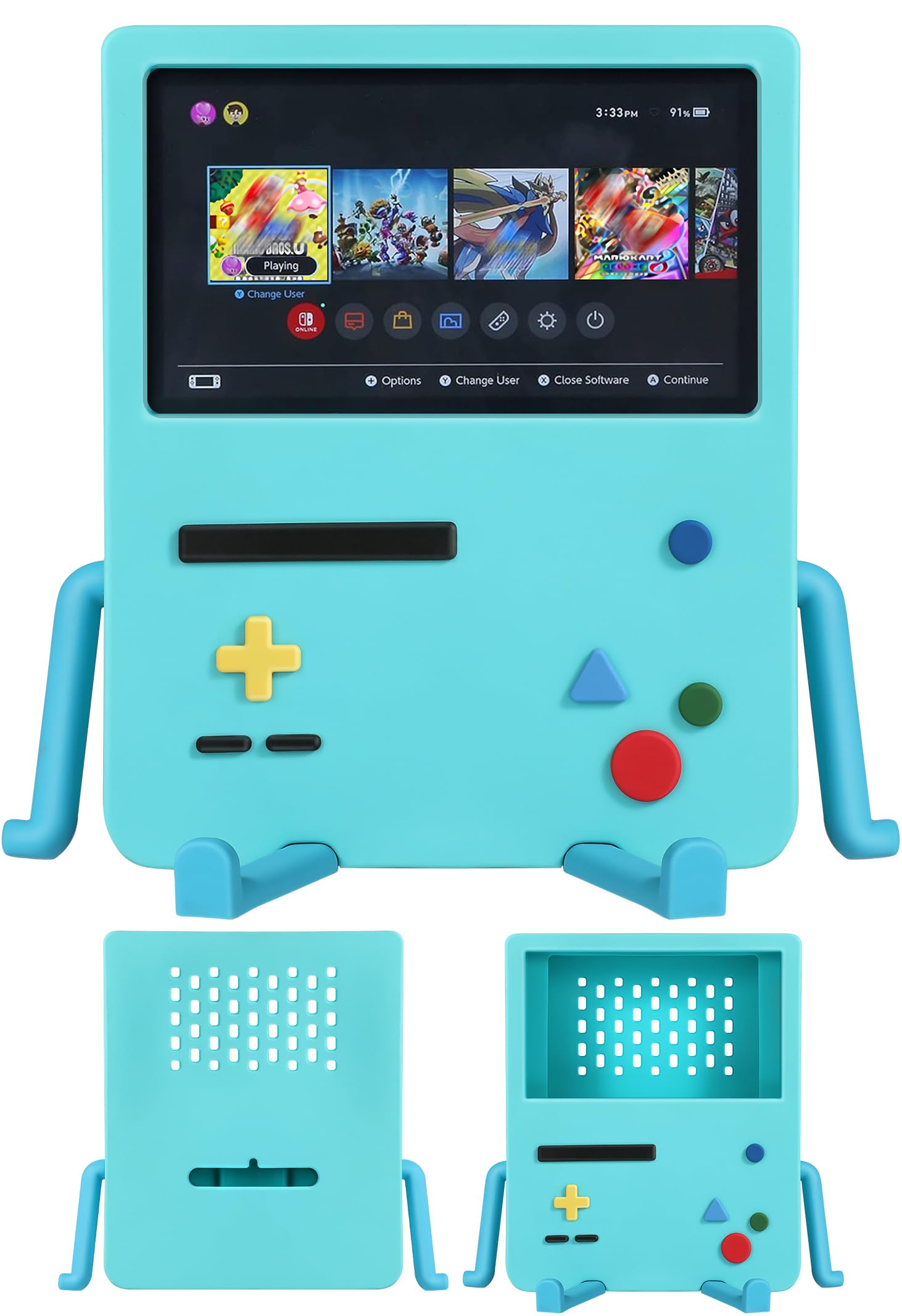 Miss Adola Stand for Switch OLED Accessories Cartoon Cute Soft Silicone Portable Dock for Nintendo OLED Playstand Games Room Decor Unique for Game Lover Teen Girls Boys Kids