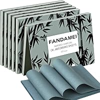 FANDAMEI Oil Blotting Sheets for Oily Skin - 600 Counts Bamboo Charcoal Absorbing Papers, Matte Face Control Without Smudging Makeup