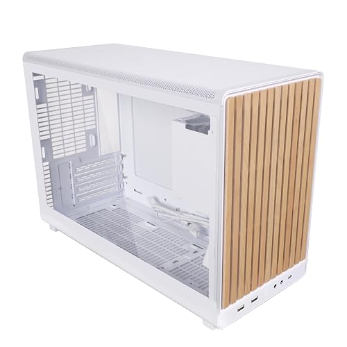 Lian Li A3-mATX PC Case - Glass Edition - Micro ATX Case - Supports 360mm AIO Cooler & 415mm GPU - Wood Front Panel & Side Tempered Glass Panel - No Fans Included - White (A3W-WDG) - A3 (Wood Front + Glass Panel-White)