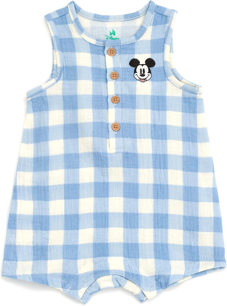 Baby Sleeveless Gauze Romper Newborn to Infant Sizes (Newborn - 24 Months)