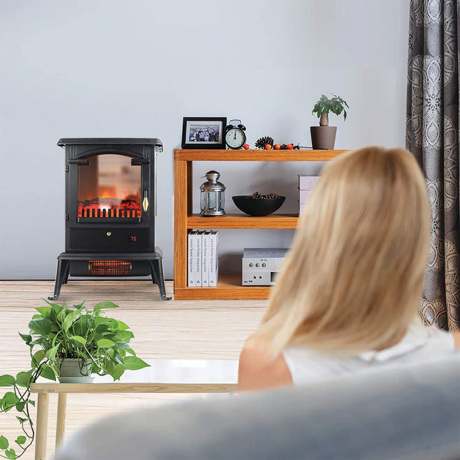 Amazon.com: LifeSmart 3-Element Infrared Stove Heater with Remote Control,  Timer, Adjustable Realistic Flame With or Without Heat, and Overheat Safety  Switch : Home u0026 Kitchen