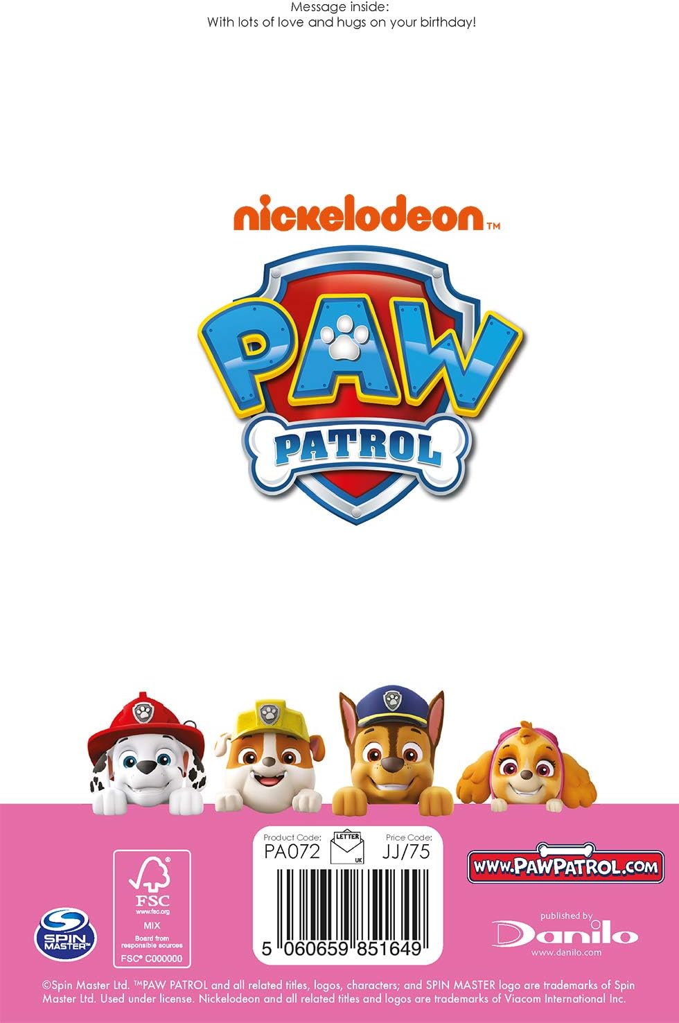 Danilo Promotions LTD Daughter Birthday Card, Paw Patrol Daughter Birthday Card, Daughter Birthday Card Paw Patrol, Happy Birthday Card Daughter,Multi,9 x 6