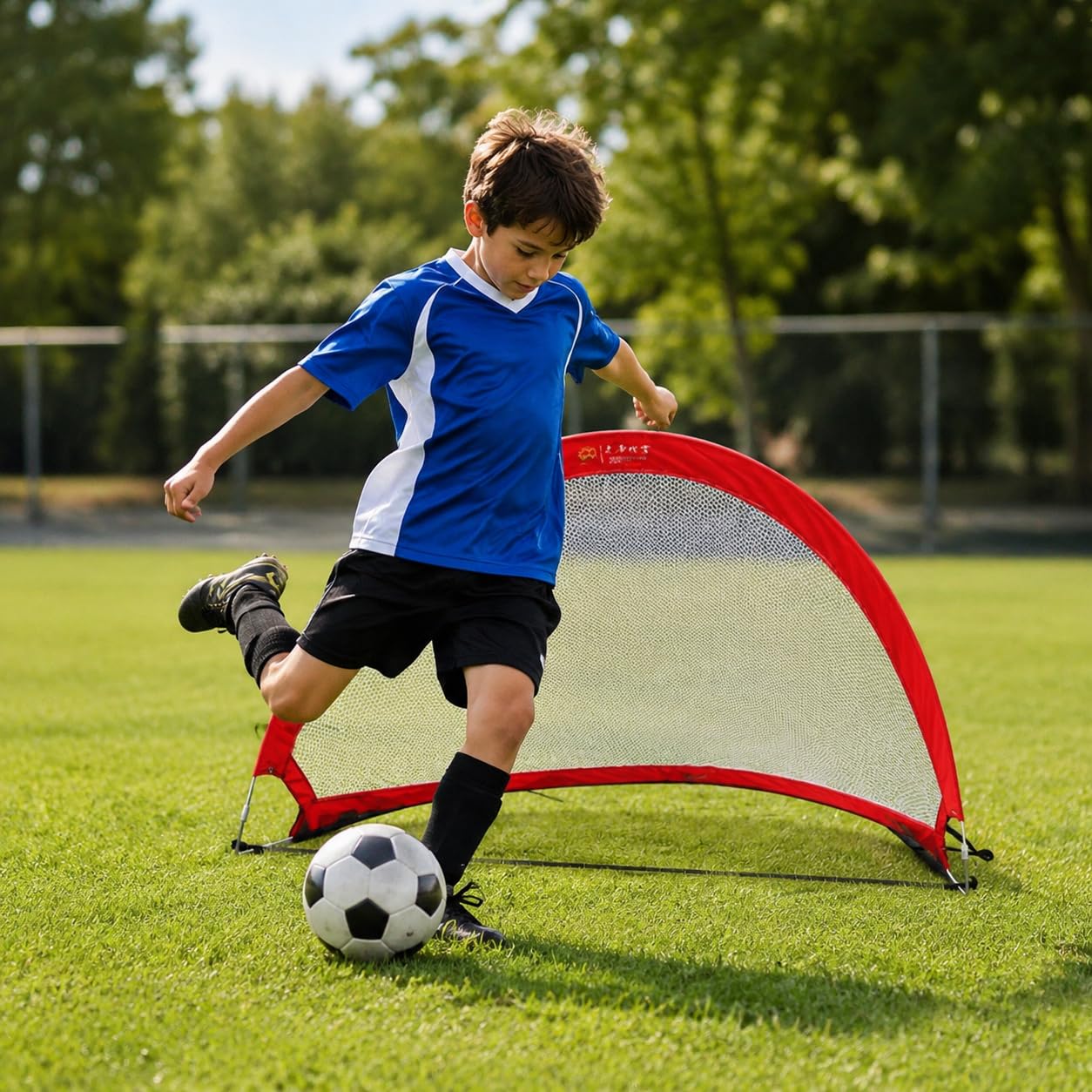 Porta da Calcio Pieghevole per Giardino, per Bambini e Appassionati, per